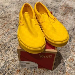 BNIB Vans Classic Slip-on Yellow Checkerboard